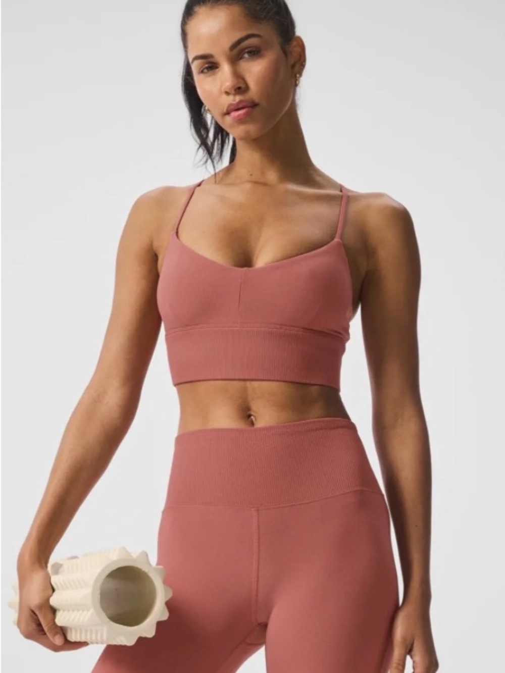 Alo Alosoft Legging/Bra Set Terracotta
